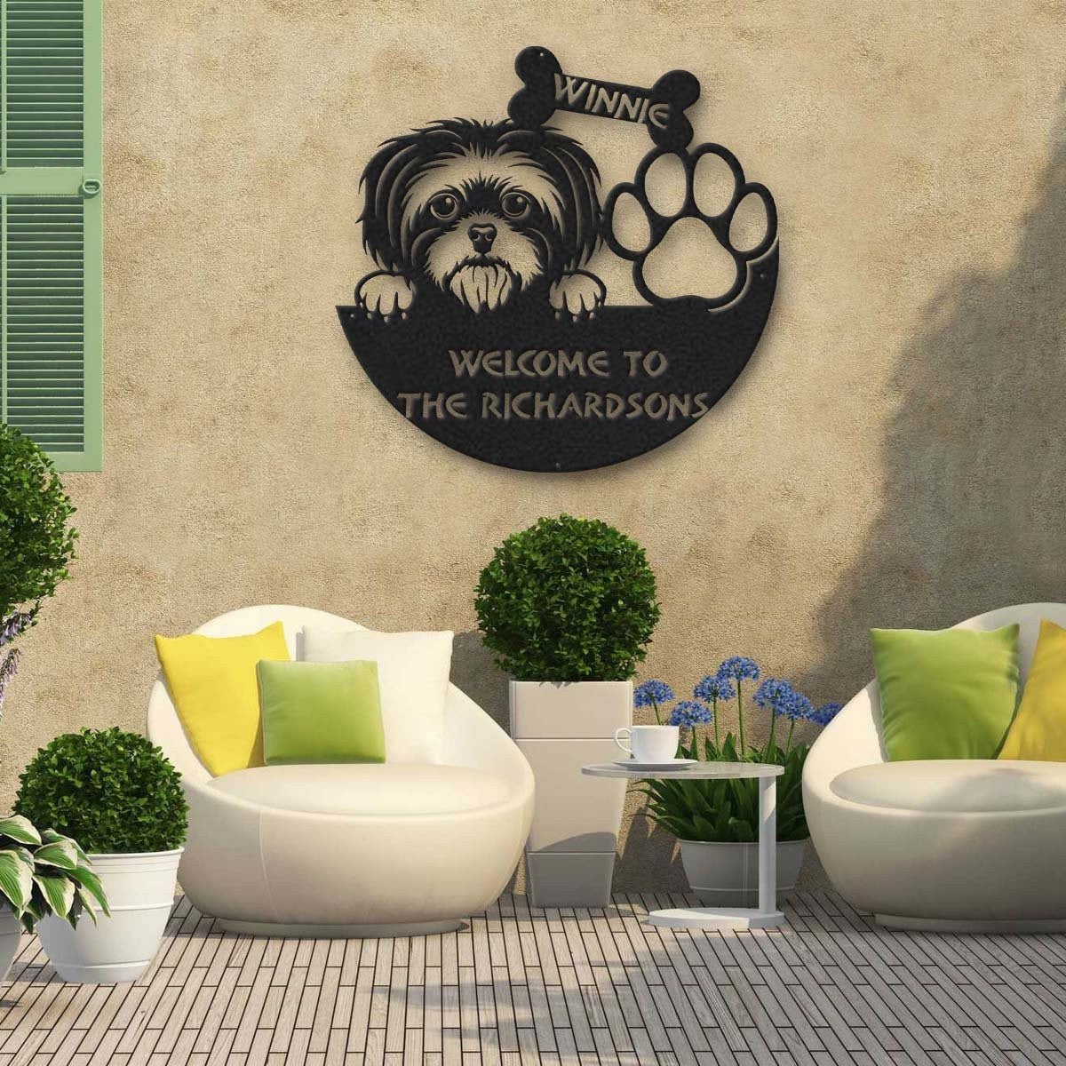 Dog Lovers Funny Welcome To Family Personalized Metal Sign Laser Cut Metal Signs Custom Gift Ideas