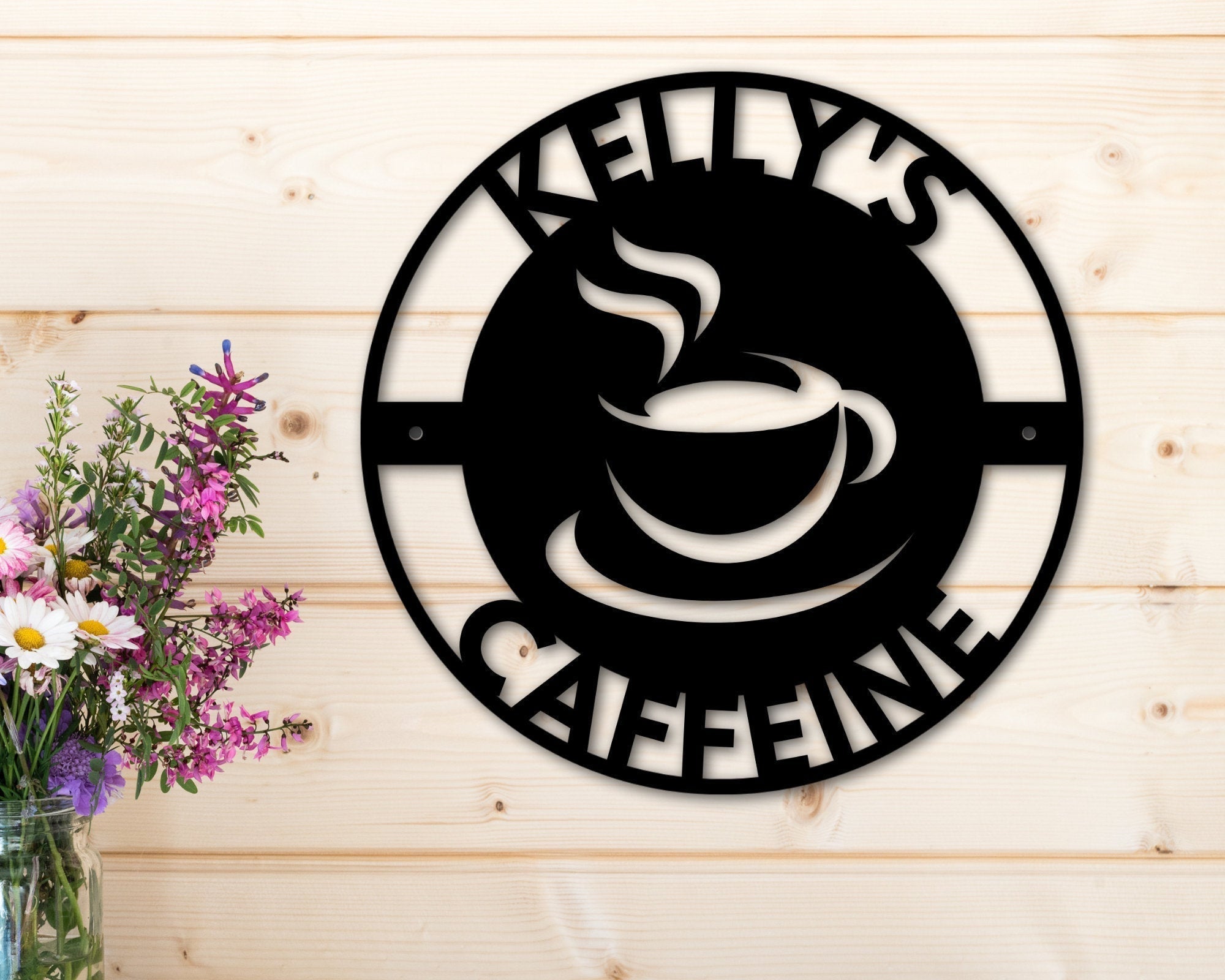 Personalized Coffee Bar Sign, Coffee Bar Decor, Kitchen Sign, Custom Coffee Sign, Kitchen Wall Decor, Coffee Bar Ideas, Metal Coffee Sign Laser Cut Metal Signs Custom Gift Ideas