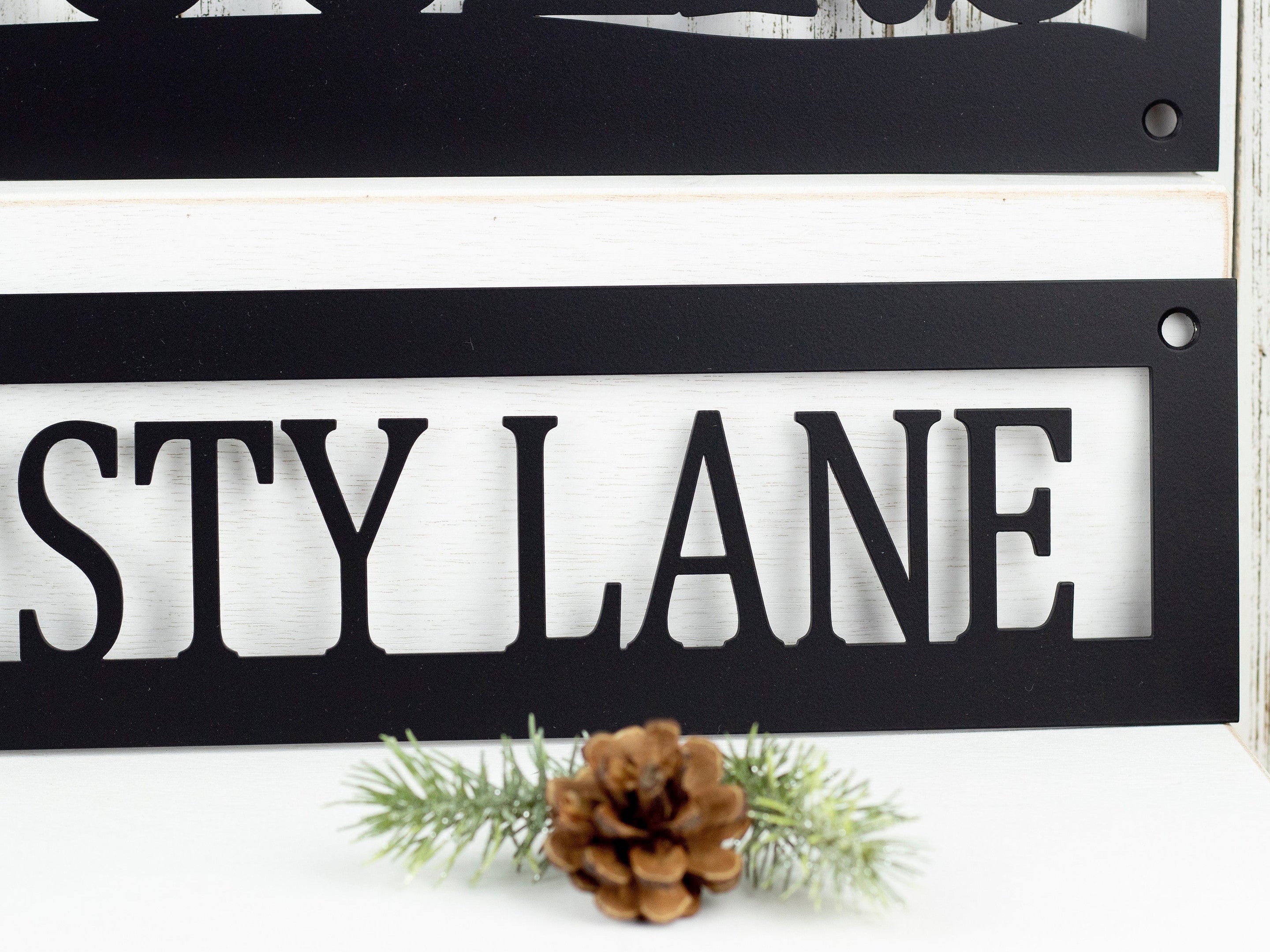 Custom Family Name And Address Metal Signs Black, Trees, Outdoor Sign, Custom Sign, Address Sign, Name Sign Laser Cut Metal Signs Custom Gift Ideas