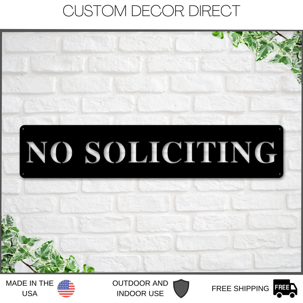 No Soliciting Sign, No Soliciting Metal Sign, Custom Text Sign, Metal Front Door Sign, Soliciting Sign, Do Not Disturb Sign, Personalized Laser Cut Metal Signs Custom Gift Ideas
