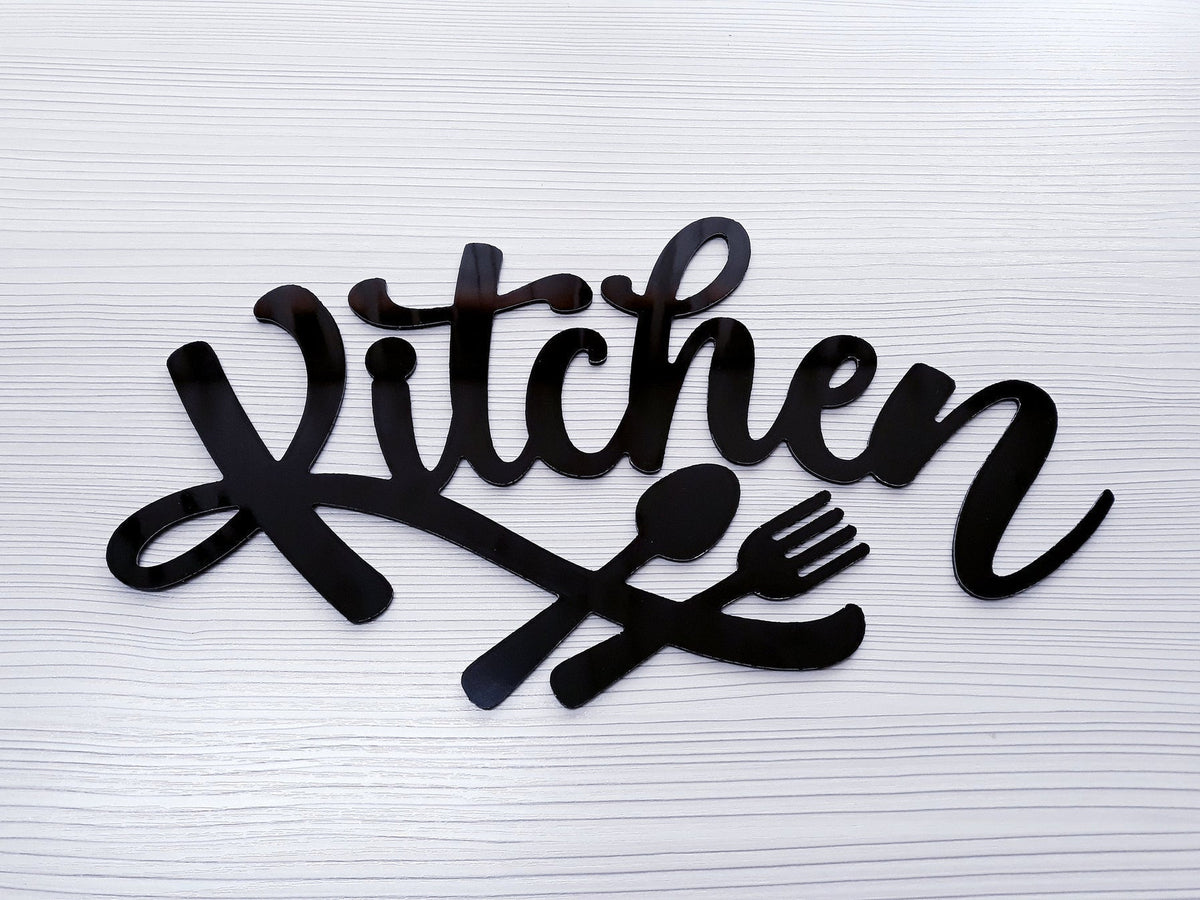 My Kitchen Spoon And Fork Cooking For Kitchen Lovers Decor Wall Art Cut Metal Sign Laser Cut Metal Signs Custom Gift Ideas