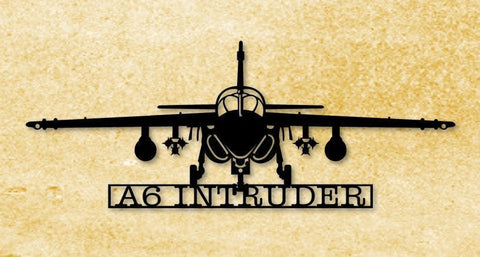 A6 Intruder Naval Attack Aircraft Metal Sign, Cut Metal Sign Wall Decor Laser Cut Metal Signs Custom Gift Ideas