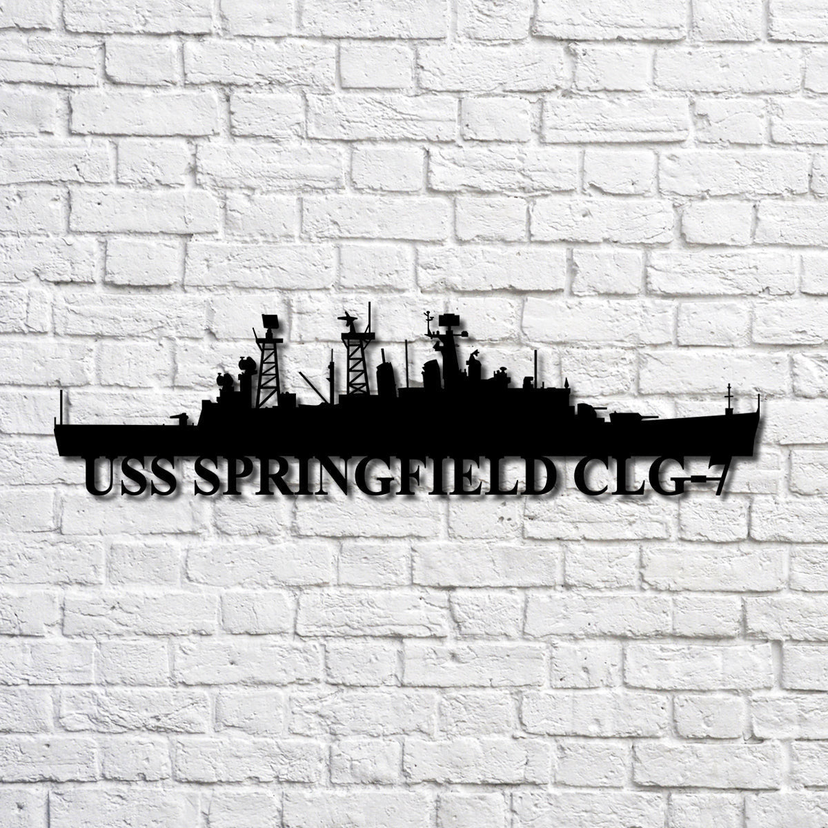 Uss Springfield Clg7 Navy Ship Metal Art, Gift For Navy Veteran, Navy Ships Silhouette Metal Art, Navy Home Decor Laser Cut Metal Signs Custom Gift Ideas