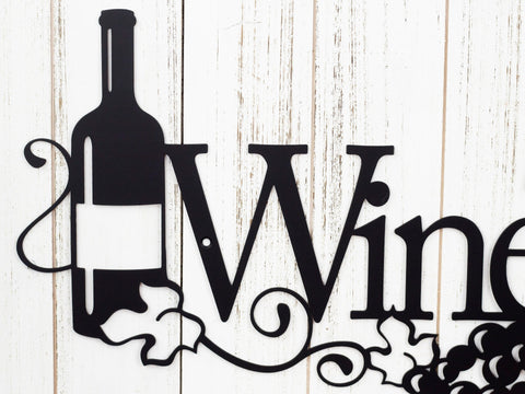 Wine Time Metal Sign, Wine Decor, Metal Wall Art, Kitchen Decor, Dining Decor, Wine Lover, Metal Wall Decor, Wall Hanging, Sign Laser Cut Metal Signs Custom Gift Ideas