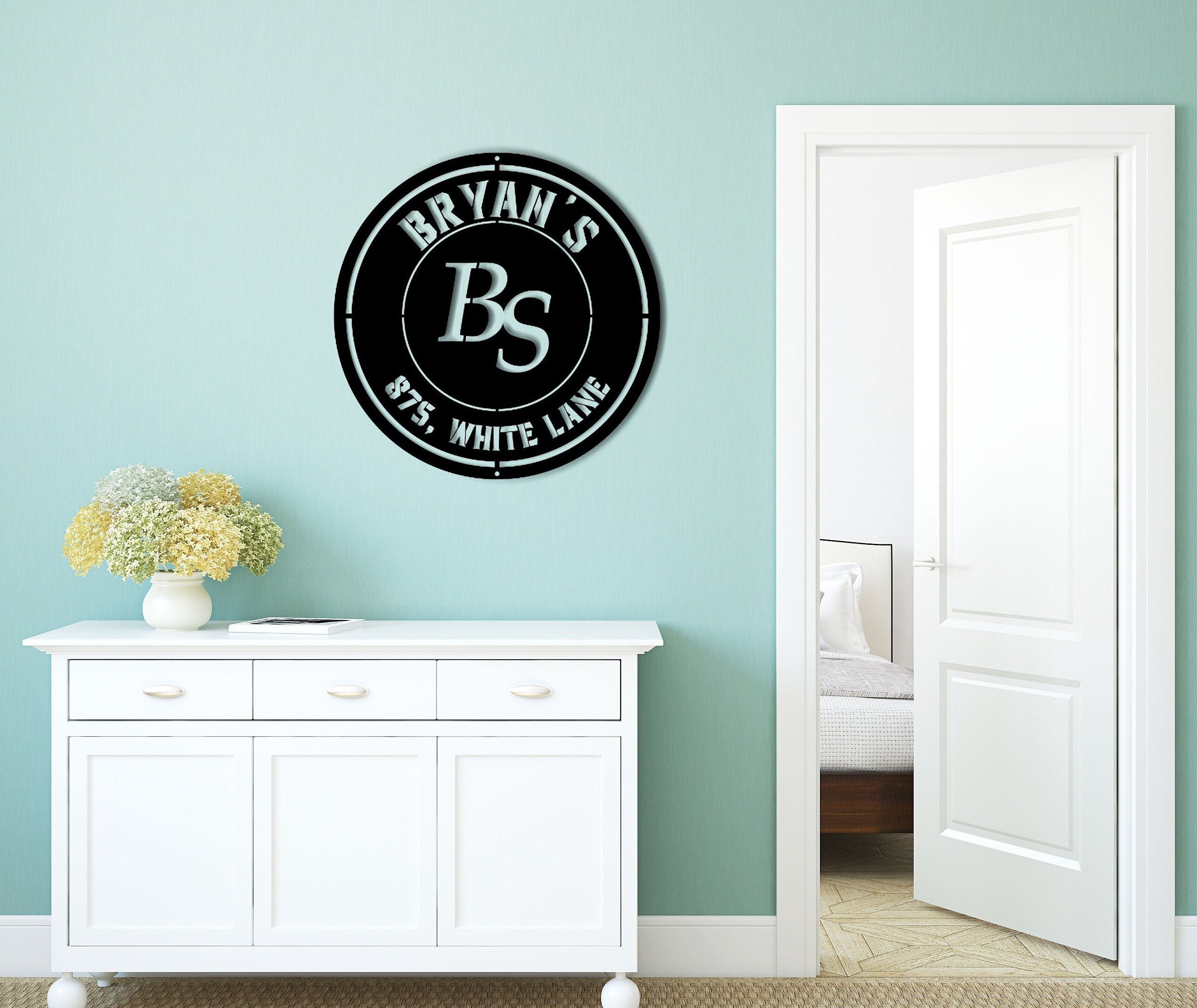Aeticon PrintPrint Metal Address Sign, Personalized Cast Archsign, Display Your Address And Street Name, Custom House Number Sign, Custom Name Sign, Metal Sign Laser Cut Metal Signs Custom Gift Ideas