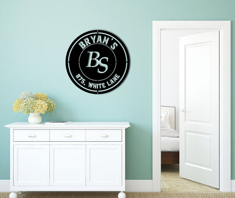 Aeticon PrintPrint Metal Address Sign, Personalized Cast Archsign, Display Your Address And Street Name, Custom House Number Sign, Custom Name Sign, Metal Sign Laser Cut Metal Signs Custom Gift Ideas