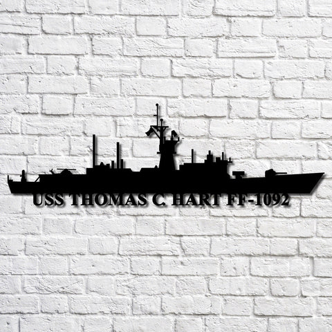 Uss Thomas C Hart Ff1092 V2 Navy Ship Metal Art, Gift For Navy Veteran, Navy Ships Silhouette Metal Art, Navy Home Decor Laser Cut Metal Signs Custom Gift Ideas