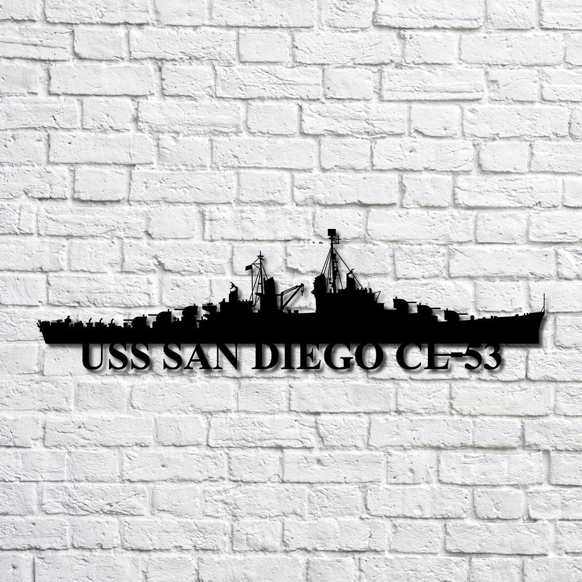 Uss San Diego Cl53 Navy Ship Metal Art, Gift For Navy Veteran, Navy Ships Silhouette Metal Art, Navy Home Decor Laser Cut Metal Signs Custom Gift Ideas