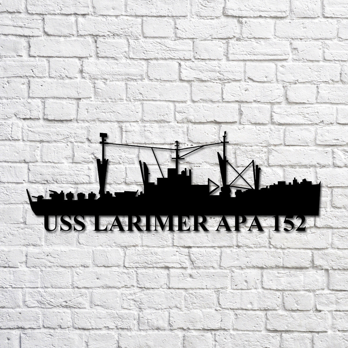 Uss Larimer Apa 152 Navy Ship Metal Art, Custom Us Navy Ship Cut Metal Sign, Gift For Navy Veteran, Navy Ships Silhouette Metal Art, Navy Home Decor Laser Cut Metal Signs Custom Gift Ideas