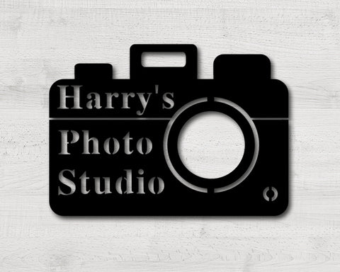 Photo Studio Metal Sign, Custom Photo Studio Sign, Personalized Photography Business Sign, Photographer Gift, Photo Booth Sign, Camera Laser Cut Metal Signs Custom Gift Ideas