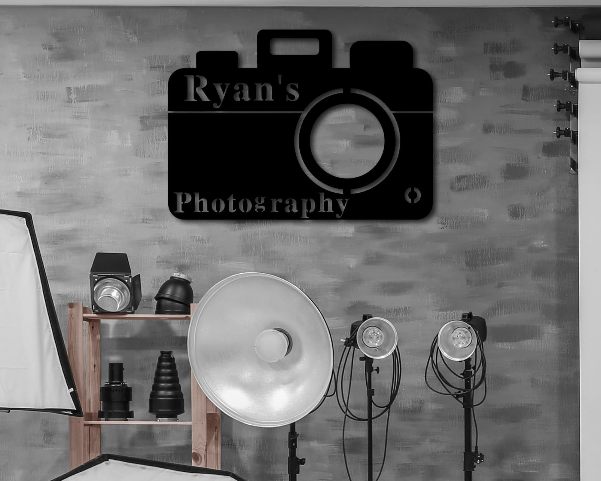 Photo Studio Metal Sign, Custom Photo Studio Sign, Personalized Photography Business Sign, Photographer Gift, Photo Booth Sign, Camera Laser Cut Metal Signs Custom Gift Ideas