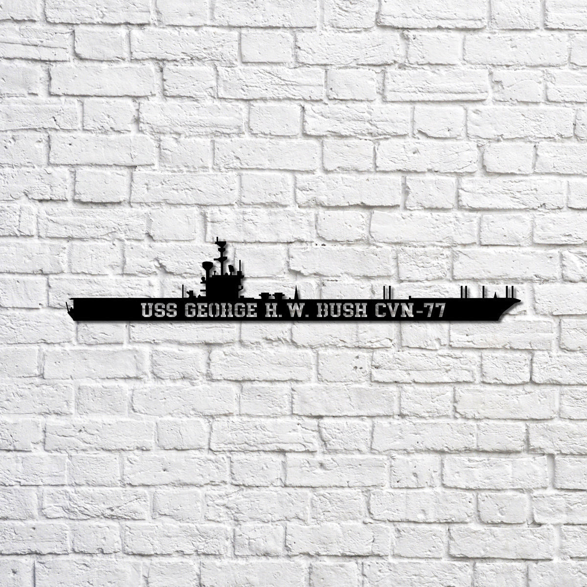 Uss George H W Bush Cvn77 Navy Ship Metal Sign, Memory Wall Metal Sign Gift For Navy Veteran, Navy Ships Silhouette Metal Sign Laser Cut Metal Signs Custom Gift Ideas