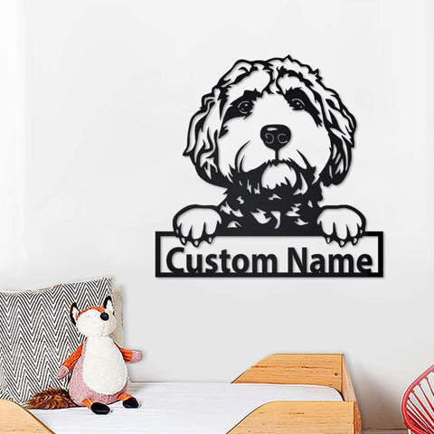 Personalized Goldendoodle Metal Sign, Goldendoodle Metal Wall Art, Dog Metal Sign, Goldendoodle Gift, Goldendoodle Lover Gift Goldendoodle Laser Cut Metal Signs Custom Gift Ideas