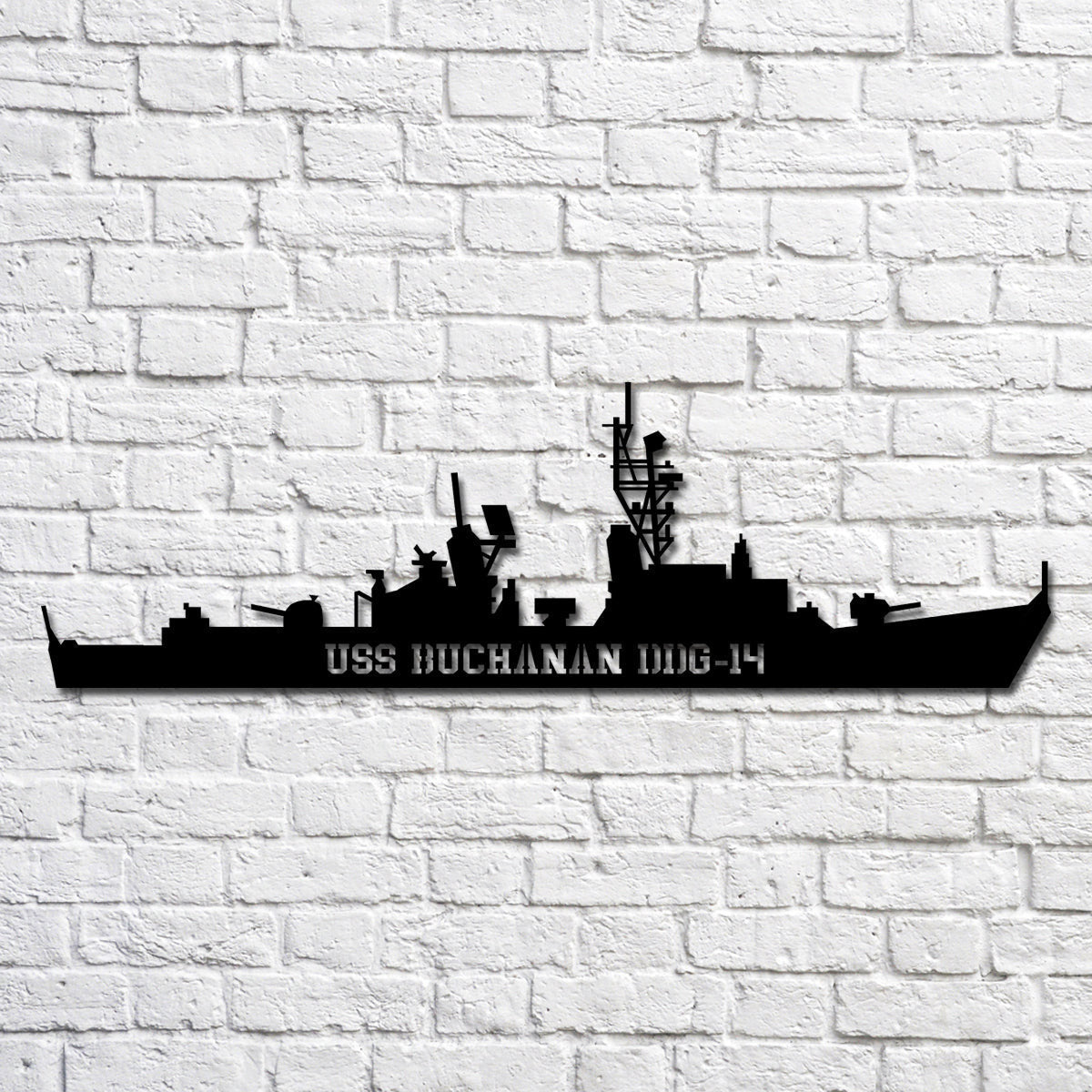Uss Buchanan Ddg14 Navy Ship Metal Art, Custom Us Navy Ship Cut Metal Sign, Gift For Navy Veteran, Navy Ships Silhouette Metal Art, Navy Home Decor Laser Cut Metal Signs Custom Gift Ideas