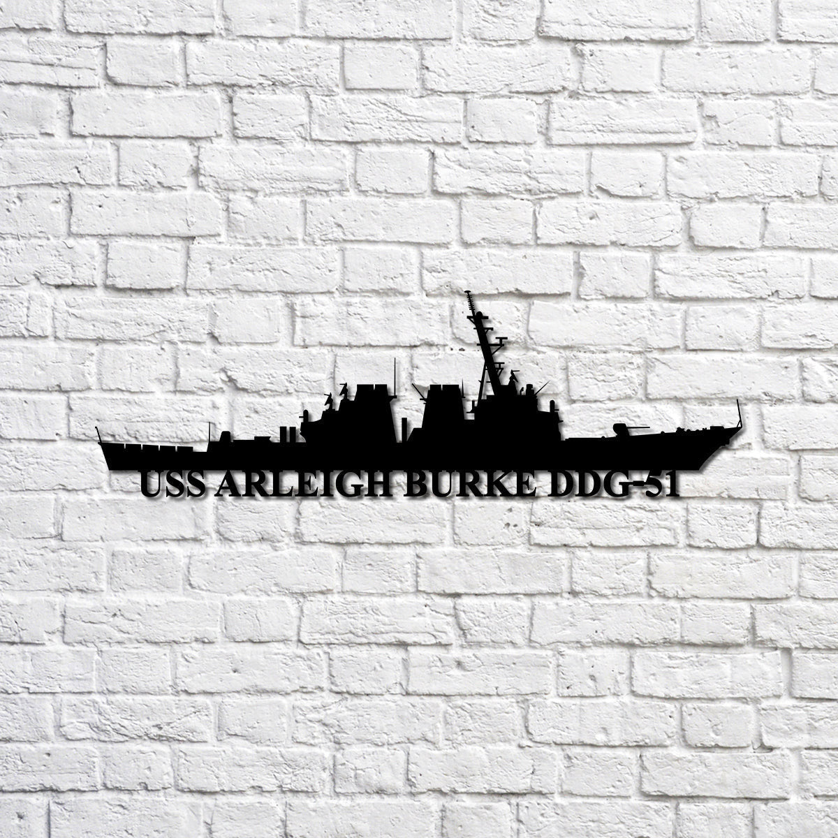 Uss Arleigh Burke Ddg51 Navy Ship Metal Sign, Memory Wall Metal Sign Gift For Navy Veteran, Navy Ships Silhouette Metal Sign Laser Cut Metal Signs Custom Gift Ideas