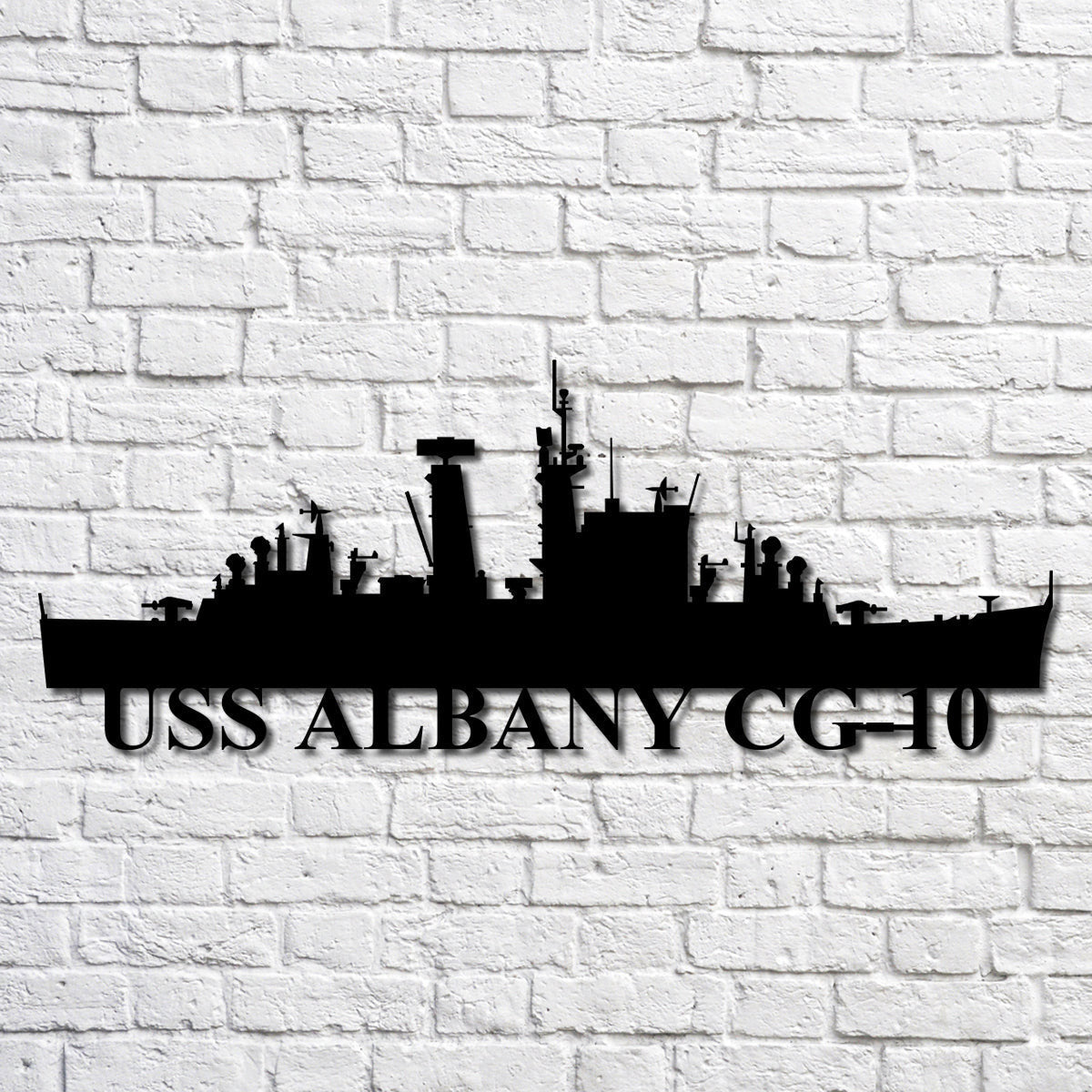 Uss Albany Cg10 Navy Ship Metal Art, Custom Us Navy Ship Cut Metal Sign, Gift For Navy Veteran, Navy Ships Silhouette Metal Art, Navy Home Decor Laser Cut Metal Signs Custom Gift Ideas