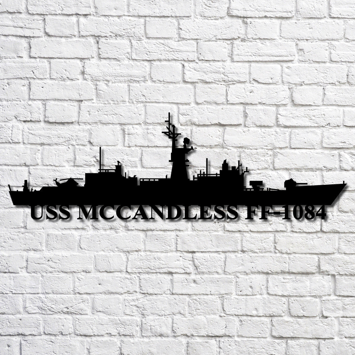 Uss Mccandless Ff 1084 Navy Ship Metal Art, Custom Us Navy Ship Cut Metal Sign, Gift For Navy Veteran, Navy Ships Silhouette Metal Art, Navy Home Decor Laser Cut Metal Signs Custom Gift Ideas