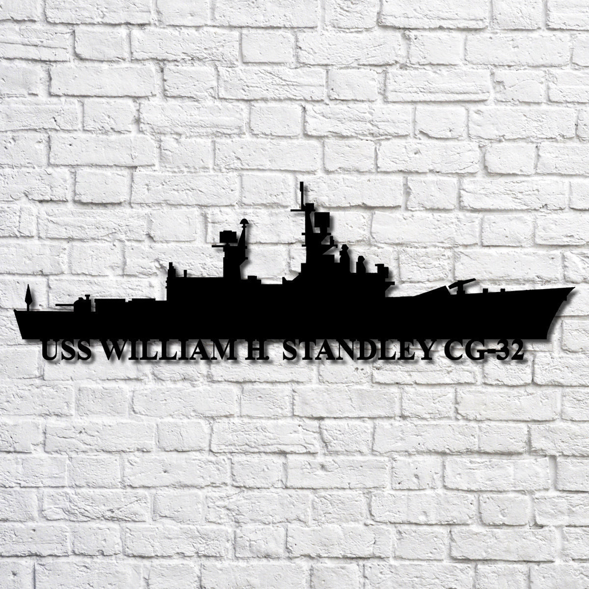 Uss William H. Standley Cg32 Navy Ship Metal Art, Custom Us Navy Ship Cut Metal Sign, Gift For Navy Veteran, Navy Ships Silhouette Metal Art, Navy Home Decor Laser Cut Metal Signs Custom Gift Ideas