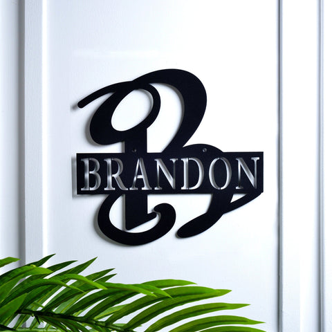 Personalized Wedding Gift,metal Monogram Sign,metal Wall Art,metal Name Sign,personalized Metal Sign,custom Last Name Sign,family Name Sign Laser Cut Metal Signs Custom Gift Ideas