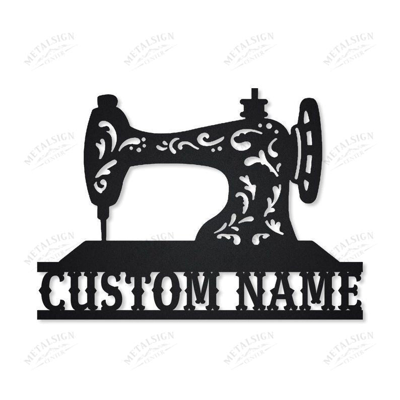 Personalized Sewing Machine Metal Sign Art, Cut Metal Sign, Metal Wall Art, Metal House Sign Laser Cut Metal Signs Custom Gift Ideas