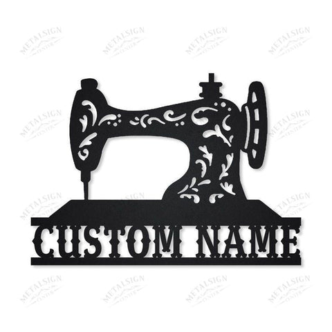 Personalized Sewing Machine Metal Sign Art, Cut Metal Sign, Metal Wall Art, Metal House Sign Laser Cut Metal Signs Custom Gift Ideas