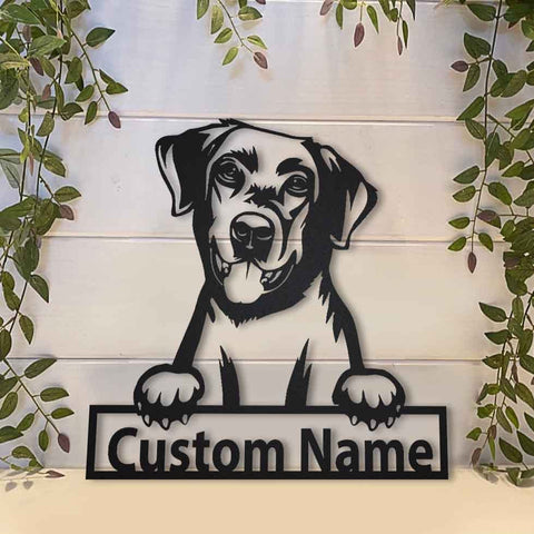 Personalized Labrador Retriever Dog Metal Sign Art, Custom Labrador Retriever Metal Sign, Birthday Gift, Animal Funny, Father's Day Gift, Laser Cut Metal Signs Custom Gift Ideas