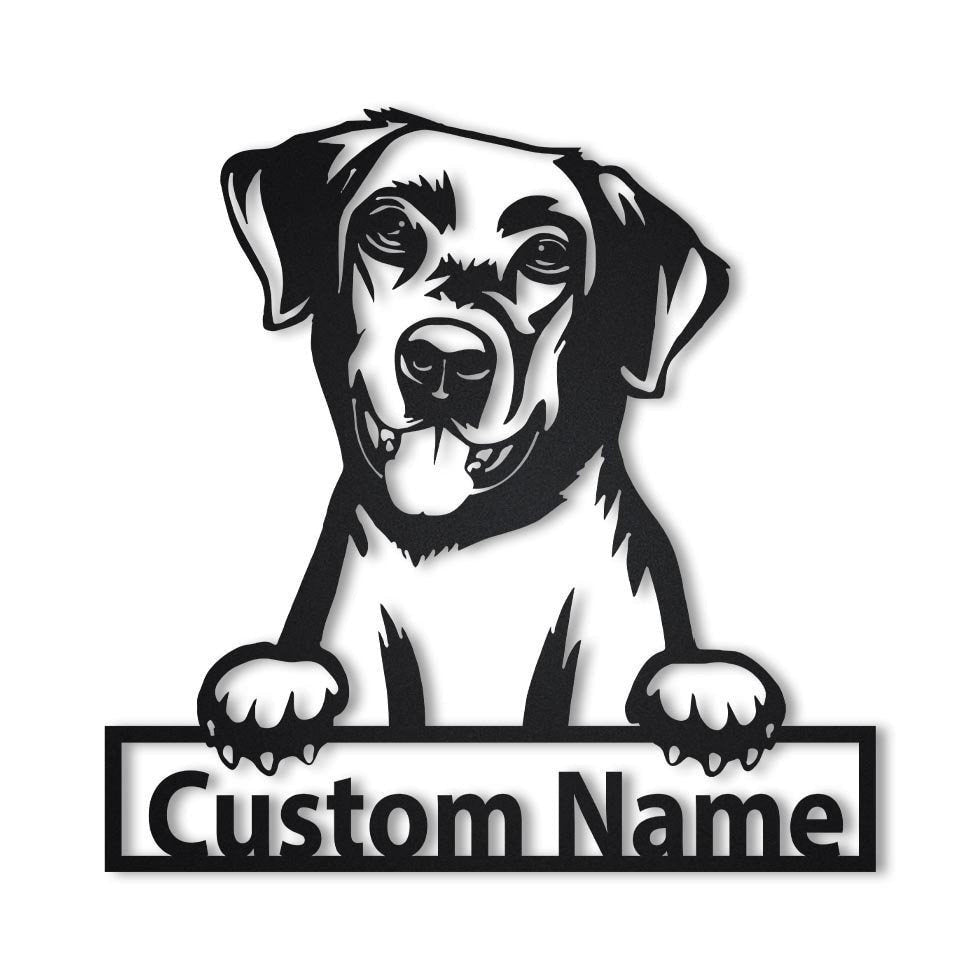 Personalized Labrador Retriever Dog Metal Sign Art, Custom Labrador Retriever Metal Sign, Birthday Gift, Animal Funny, Father's Day Gift, Laser Cut Metal Signs Custom Gift Ideas