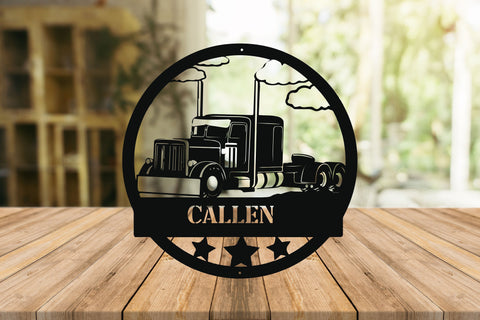 Trucking Company Sign Truck Driver Gift Transport Business Sign Personalized Metal Art Trucker Metal Sign Wall Decor Laser Cut Metal Signs Custom Gift Ideas