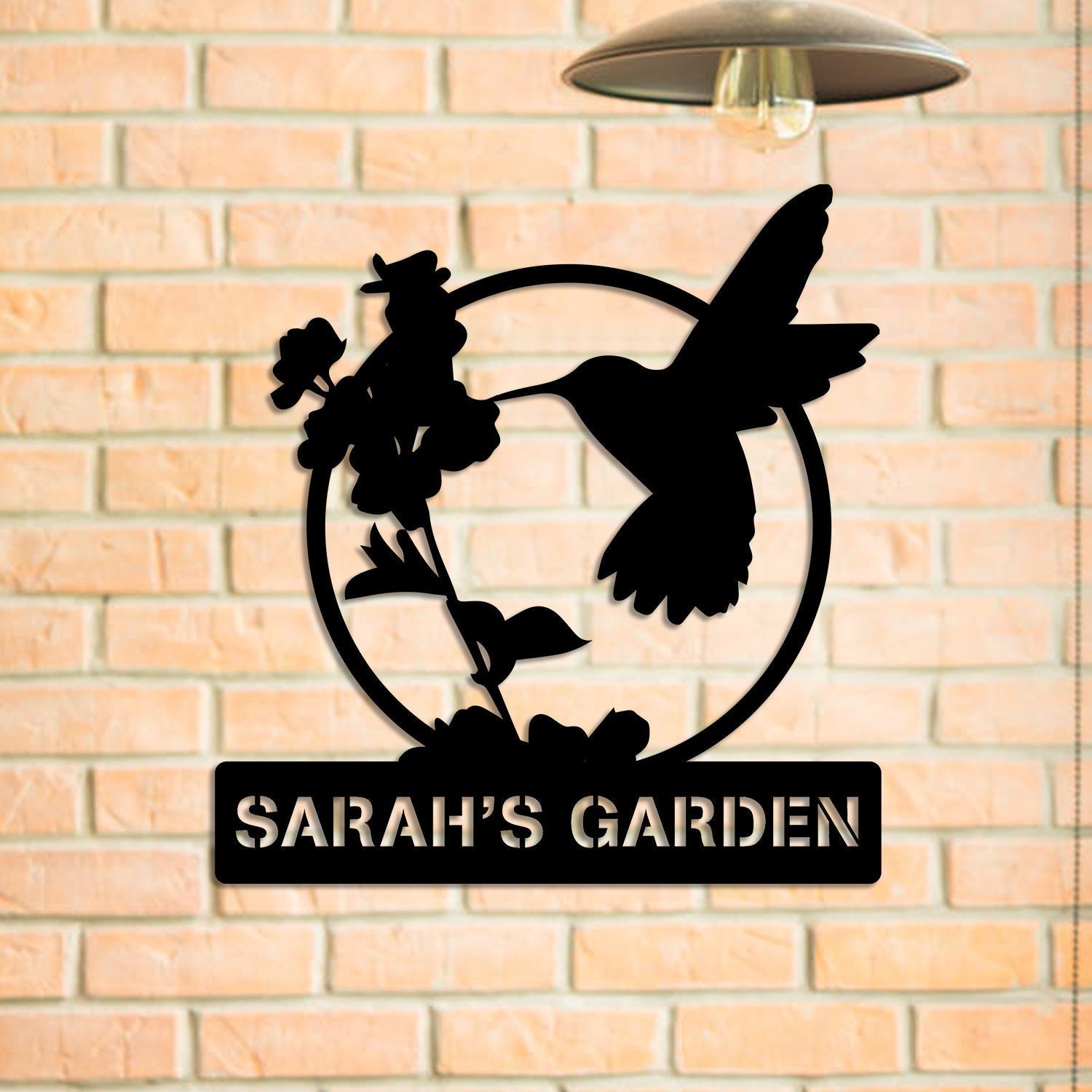 Personalized Hummingbird Metal Garden Sign, Outdoor Garden Stake, Home Decor, Metal Laser Cut Metal Signs Custom Gift Ideas