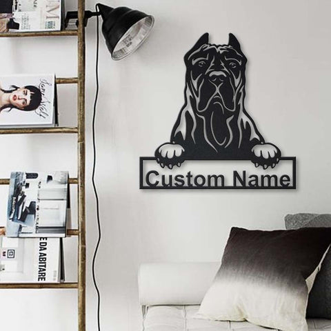 Personalized Presa Canario Dog Metal Sign Art, Custom Presa Canario Dog Metal Sign, Animal Funny, Father's Day Gift, Pets Gift Laser Cut Metal Signs Custom Gift Ideas
