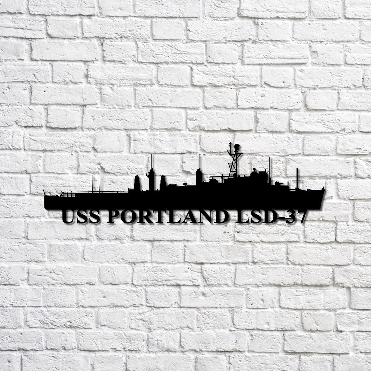 Uss Portland Lsd37 Navy Ship Metal Sign, Memory Wall Metal Sign Gift For Navy Veteran, Navy Ships Silhouette Metal Sign Laser Cut Metal Signs Custom Gift Ideas