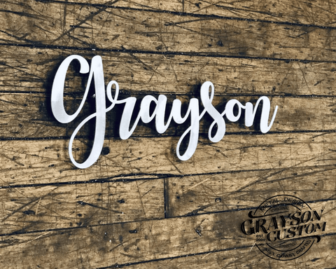 Metal Names Script Personalized Name Script Metal Sign, Custom Metal Sign, Wedding, Anniv ...