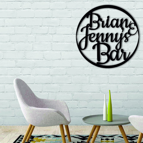 Personalized Metal Bar Sign, Laser Cut Custom Indoor Outdoor Bar Sign, Personalised Bar Sign, Custom Metal Wall Art, Metal Wall Decor Laser Cut Metal Signs Custom Gift Ideas