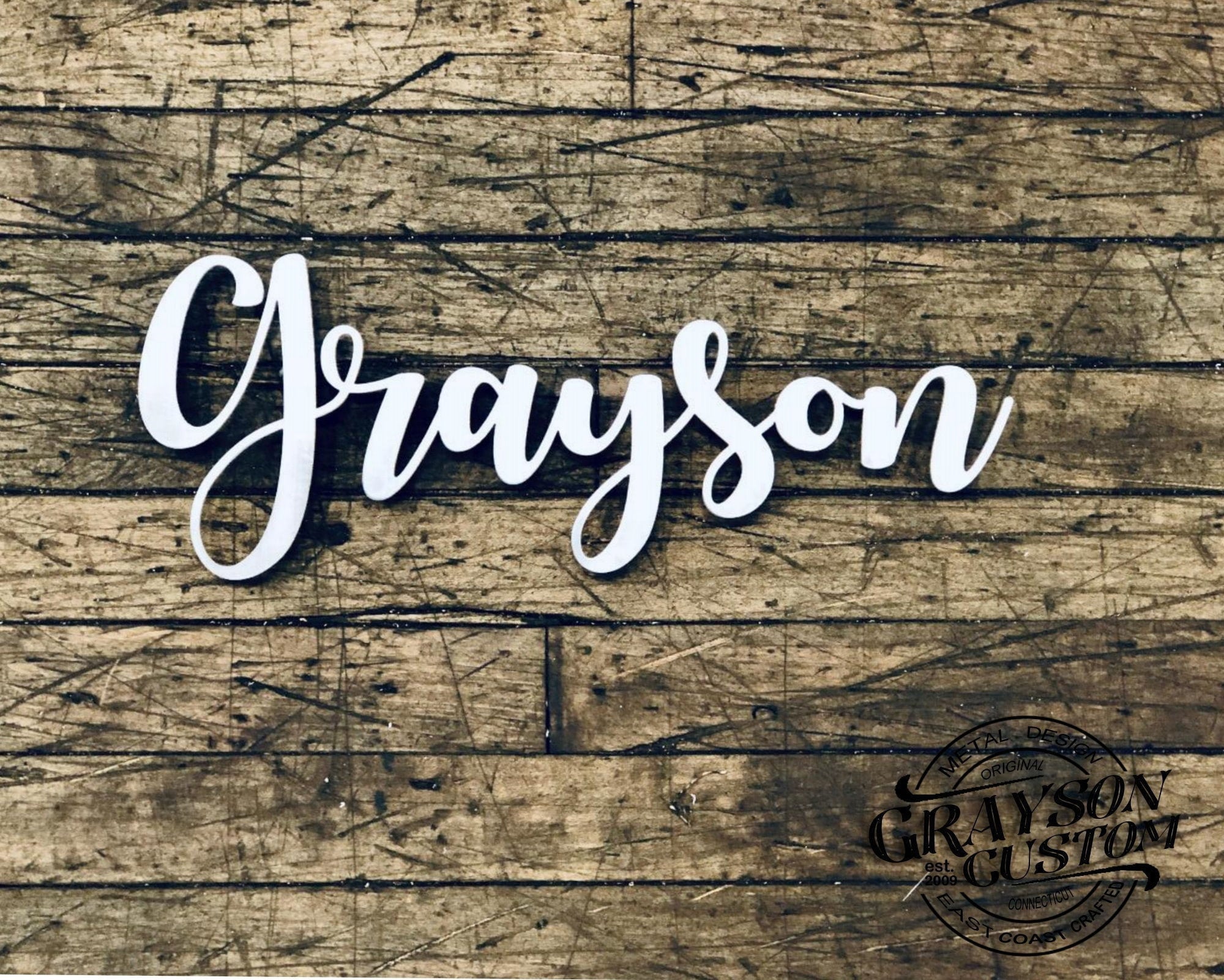 Personalized Name Script Metal Sign, Custom Metal Sign, Wedding, Anniv ...