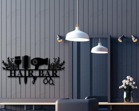 Personalized Hair Salon Sign, Cut Metal Sign, Metal Wall Art, Metal House Sign Laser Cut Metal Signs Custom Gift Ideas