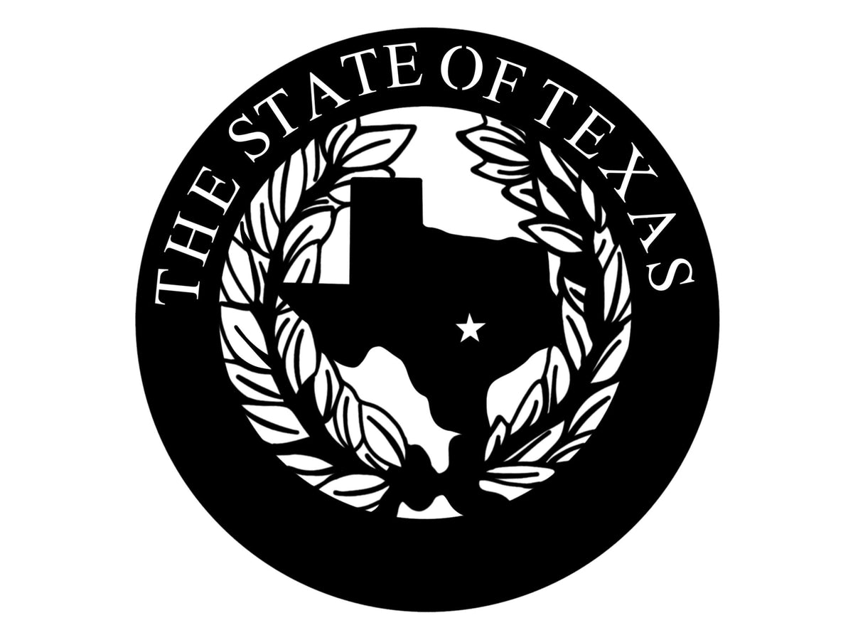 Texas State Seal #1 Cut Metal Sign, Wall Decor Metal Sign, Home Decor Metal Art Laser Cut Metal Signs Custom Gift Ideas