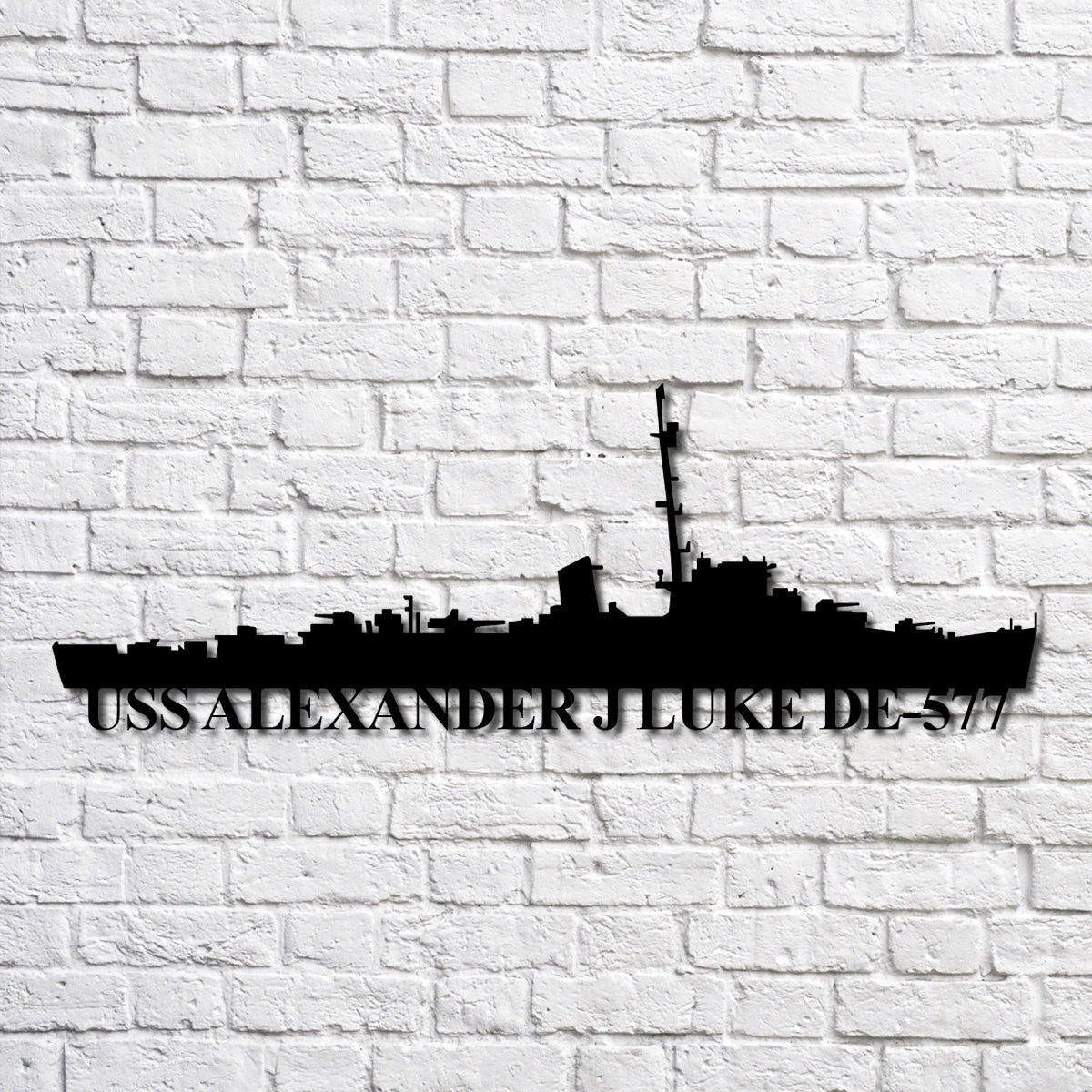 Uss Alexander J Luke De577 Navy Ship Metal Art, Custom Us Navy Ship Cut Metal Sign, Gift For Navy Veteran, Navy Ships Silhouette Metal Art, Navy Home Decor Laser Cut Metal Signs Custom Gift Ideas
