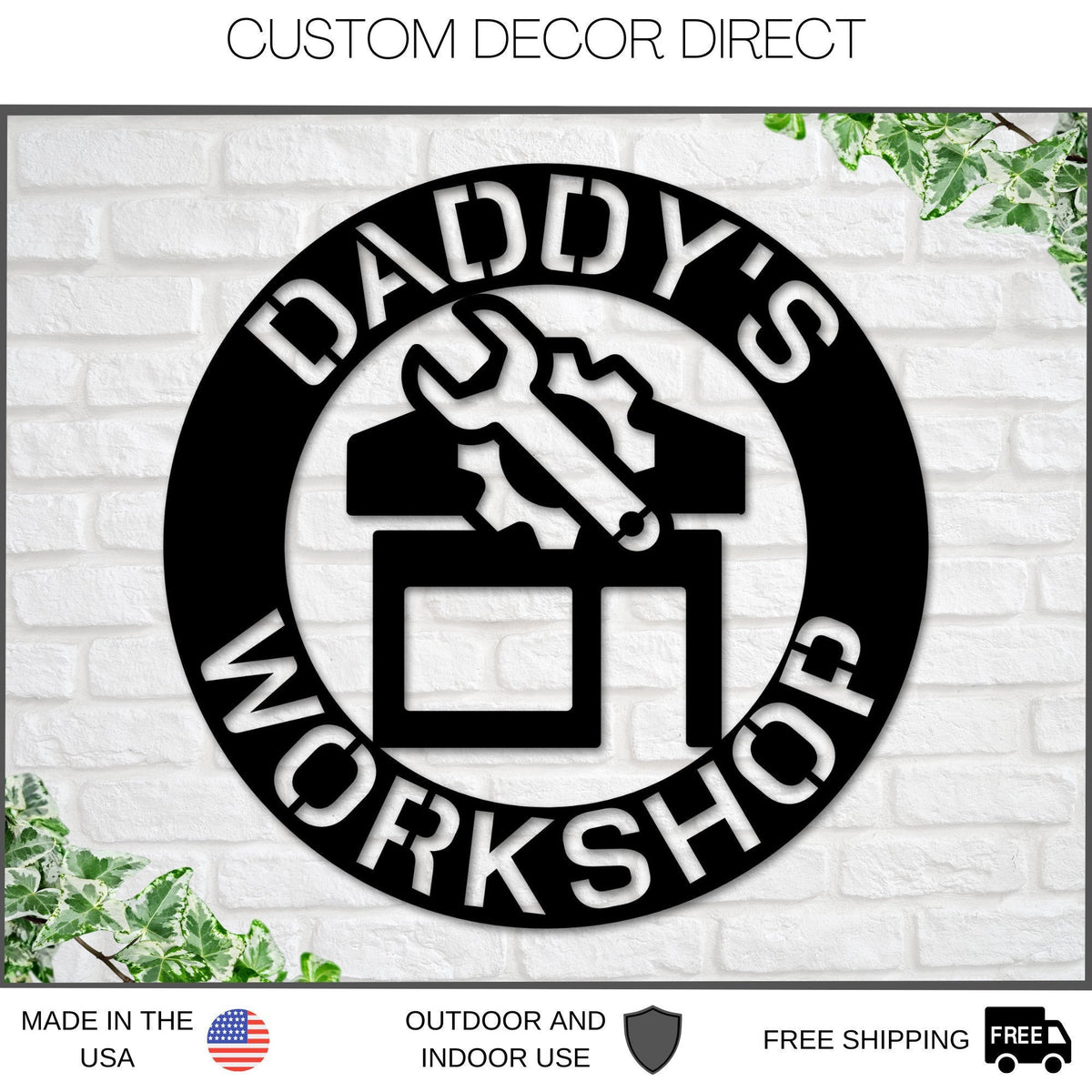 Personalized Fathers Day Gift, Sign For Dad, Daddys Workshop, Dads Garage Sign, Workshop, Fathers Day Gift, Gift For Husband, Daddy Daughter Laser Cut Metal Signs Custom Gift Ideas