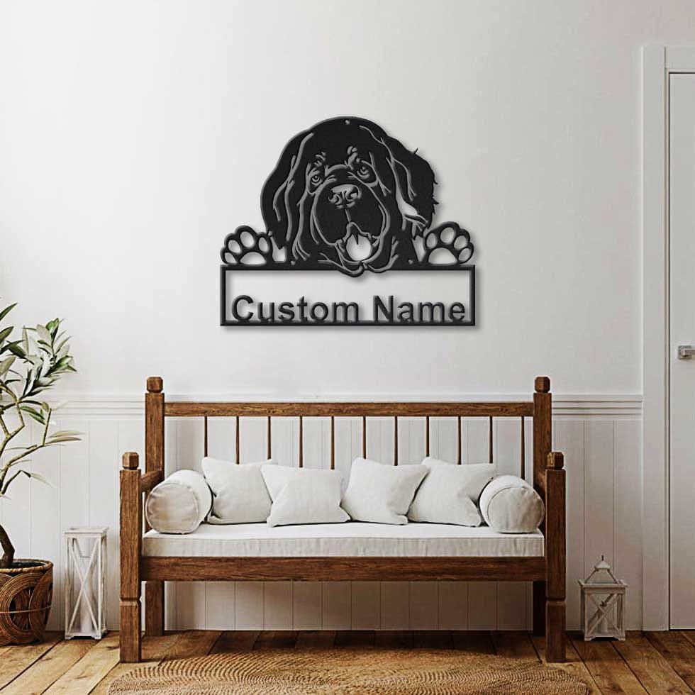 Personalized Newfoundland Dog Metal Sign Art, Custom Newfoundland Dog Metal Sign, Father's Day Gift, Pets Gift, Birthday Gift Laser Cut Metal Signs Custom Gift Ideas