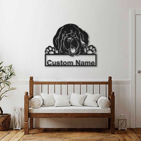 Personalized Newfoundland Dog Metal Sign Art, Custom Newfoundland Dog Metal Sign, Father's Day Gift, Pets Gift, Birthday Gift Laser Cut Metal Signs Custom Gift Ideas