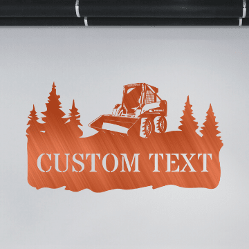 Skid Steer Tree Monogram Customized Metal Signs, Custom Metal Sign, Custom Signs, Metal Sign Laser Cut Metal Signs Custom Gift Ideas