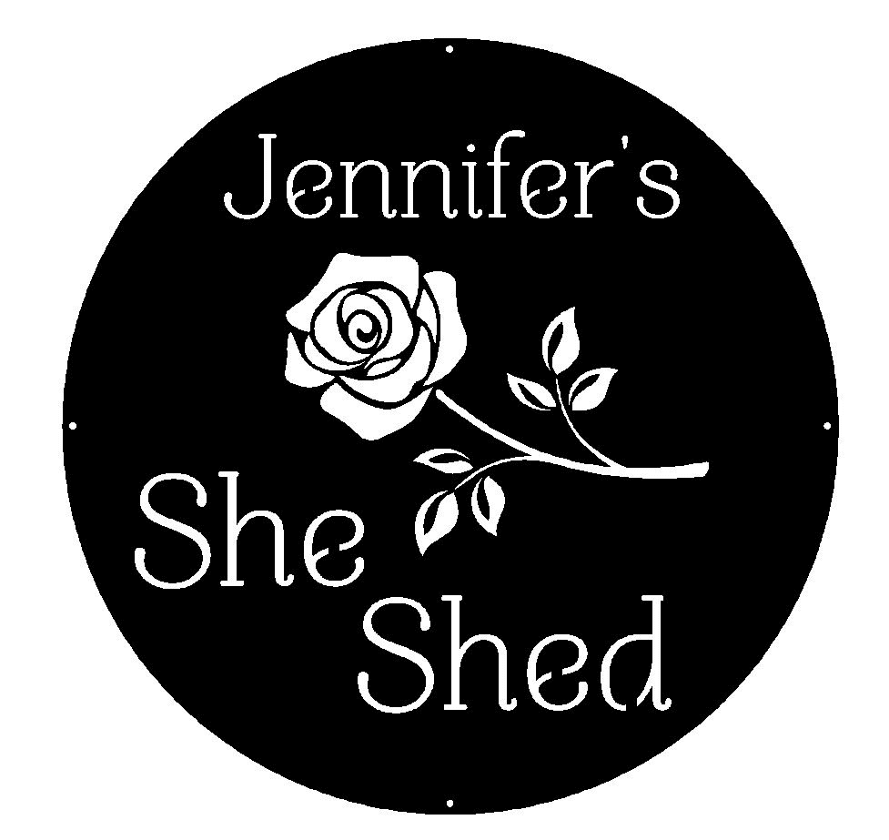 Rose, She Shed Signs, Large Garden Decor, Personalized Garden Sign, Birthday Gifts For Her, Gift For Women Laser Cut Metal Signs Custom Gift Ideas