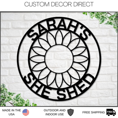 She Shed Sign, Personalized She Shed Sign, She Shed Decor, Women Cave Sign, Metal She Shed Sign, Custom She Shed Sign, She Shack, Mom Cave Laser Cut Metal Signs Custom Gift Ideas