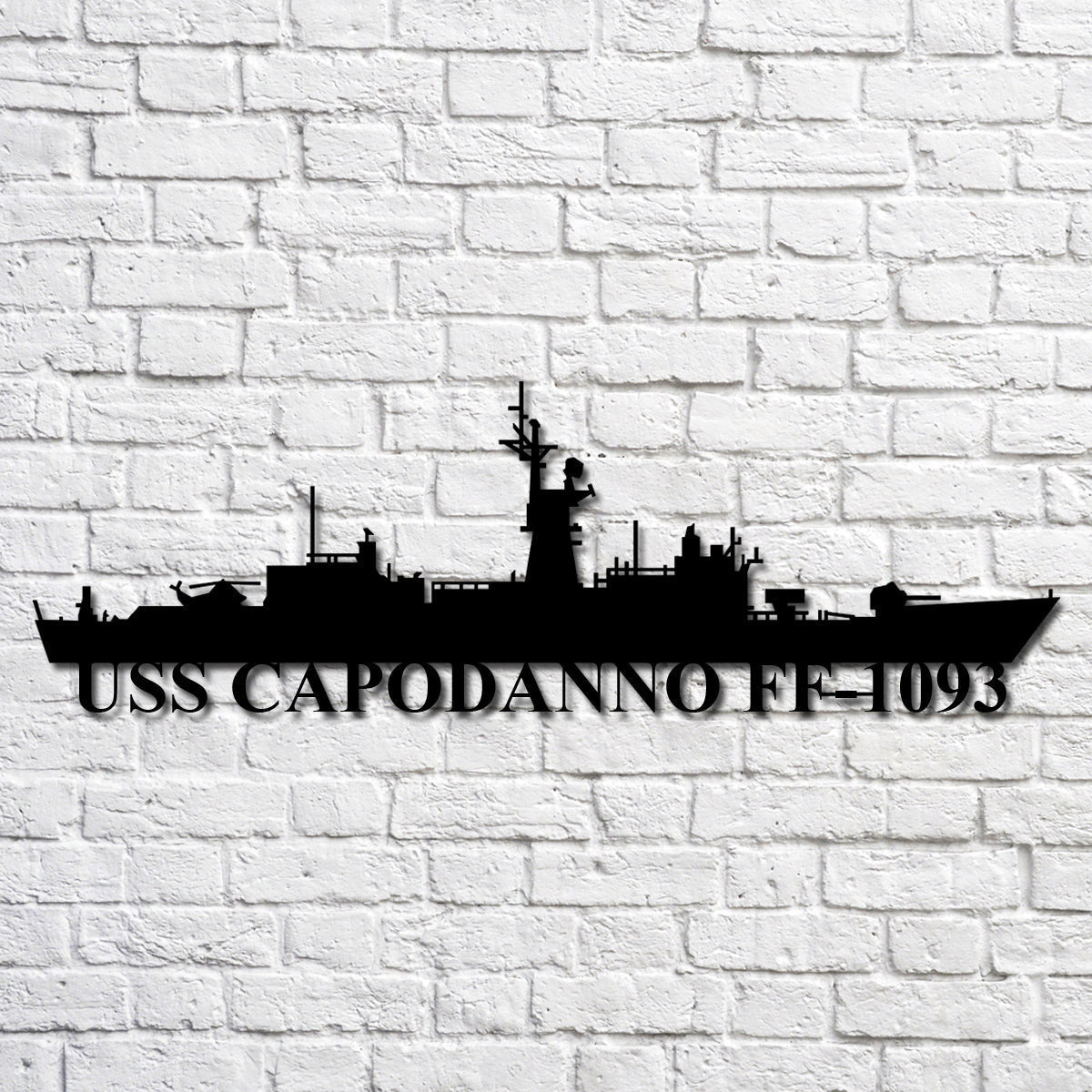 Uss Capodanno Ff1093 Navy Ship Metal Art, Custom Us Navy Ship Cut Metal Sign, Gift For Navy Veteran, Navy Ships Silhouette Metal Art, Navy Home Decor Laser Cut Metal Signs Custom Gift Ideas