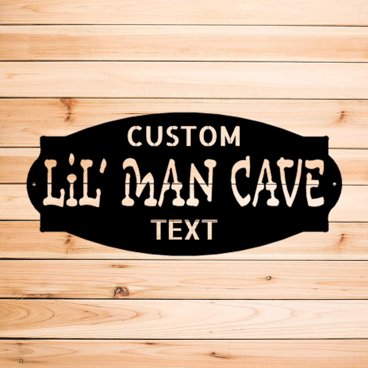 Personalized Lil Man Cave Steel Sign Gift For Son Grandson Boy Birthday Toddler Room Nursery Baby Bedroom Home Decor Laser Cut Metal Signs Custom Gift Ideas