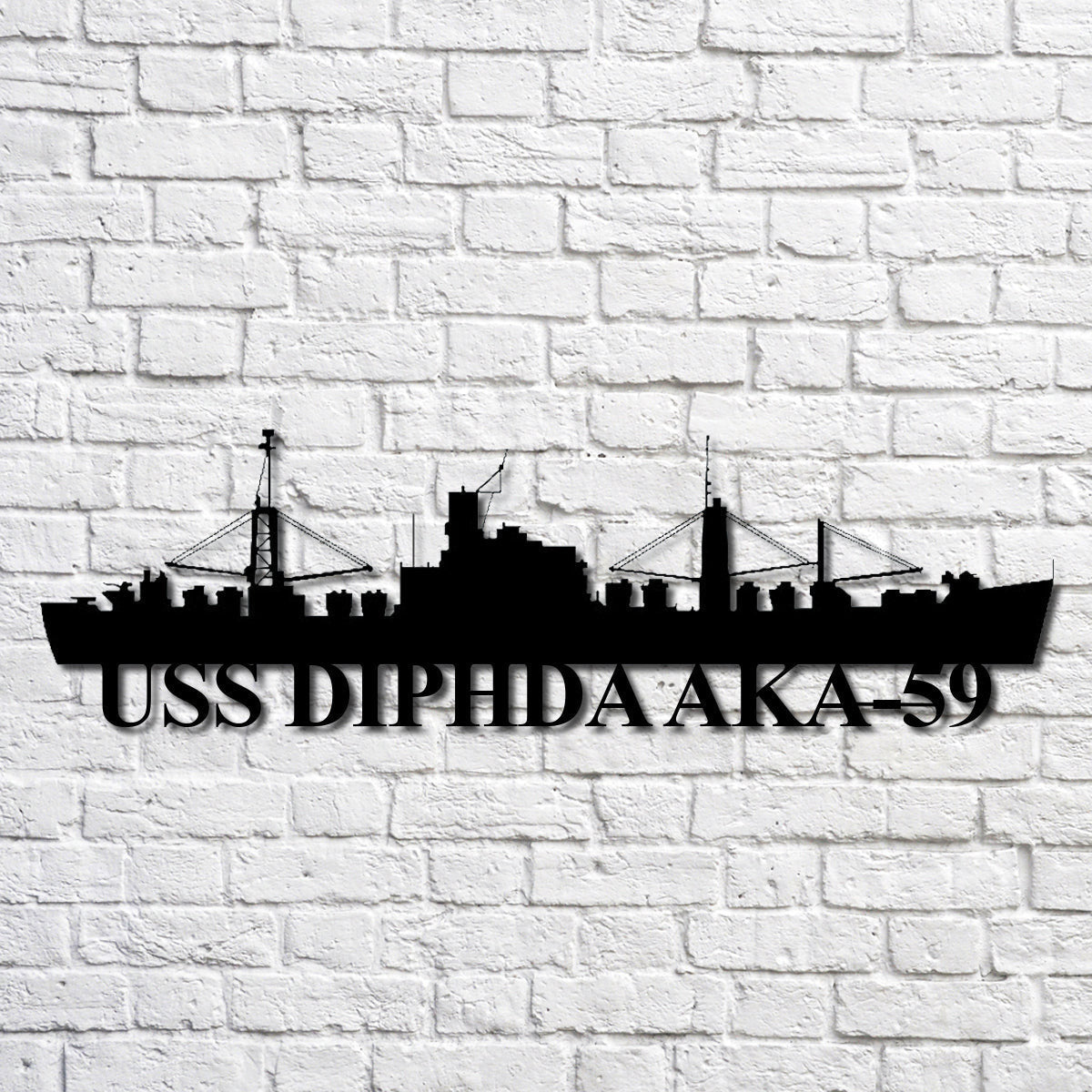 Uss Diphda Aka59 Navy Ship Metal Art, Custom Us Navy Ship Cut Metal Sign, Gift For Navy Veteran, Navy Ships Silhouette Metal Art, Navy Home Decor Laser Cut Metal Signs Custom Gift Ideas