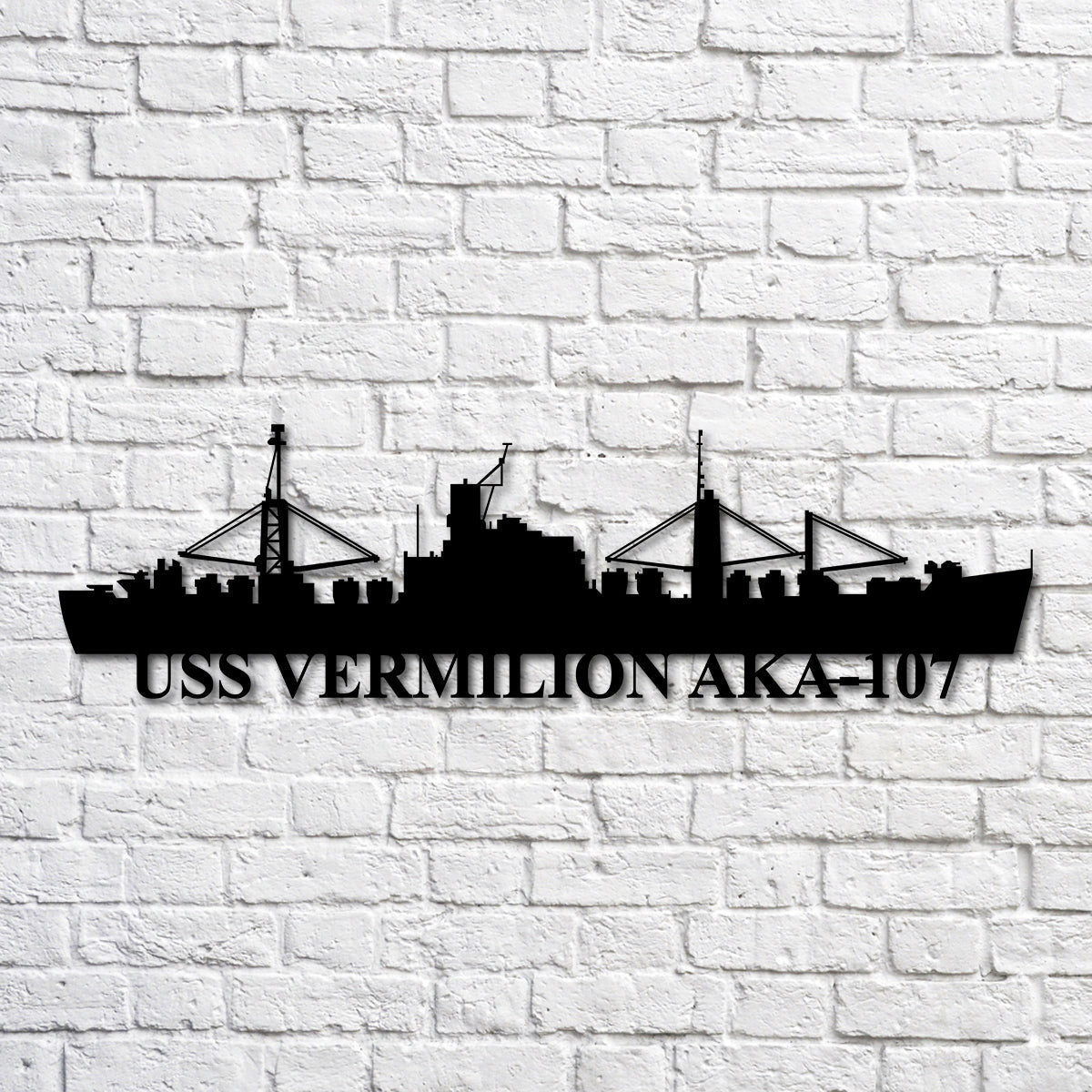 Uss Vermilion Aka107 Navy Ship Metal Art, Custom Us Navy Ship Cut Metal Sign, Gift For Navy Veteran, Navy Ships Silhouette Metal Art, Navy Home Decor Laser Cut Metal Signs Custom Gift Ideas