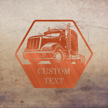 Semi Truck Monogram V4 Customized Metal Signs, Custom Metal Sign, Custom Signs, Metal Sign Laser Cut Metal Signs Custom Gift Ideas