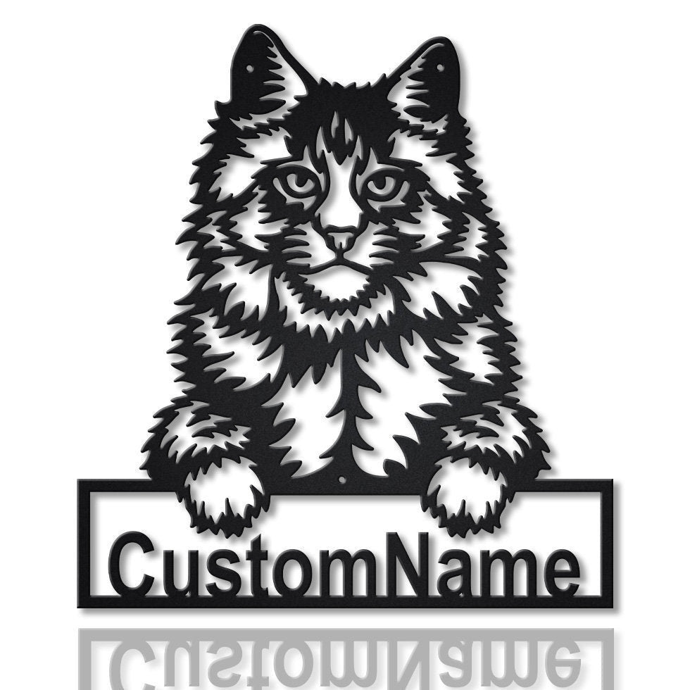 Personalized Main Coon Cat Metal Sign Art, Custom Main Coon Cat Metal Sign, Father's Day Gift, Pets Gift, Birthday Gift, Laser Cut Metal Signs Custom Gift Ideas