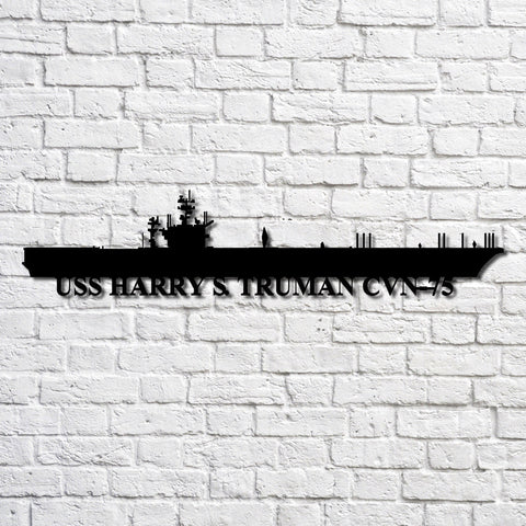 Uss Harry S. Truman (cvn75) Navy Ship Metal Art, Custom Us Navy Ship Cut Metal Sign, Gift For Navy Veteran, Navy Ships Silhouette Metal Art, Navy Home Decor Laser Cut Metal Signs Custom Gift Ideas